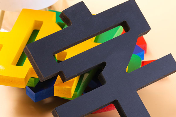 PVC雪佛板字 PVC雪佛板字